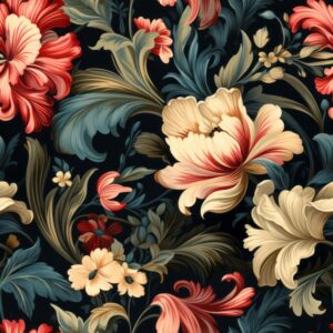 Victorian Garden Wallpaper Seamless Pattern